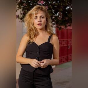 Horses Atlier Black Button-up Bustier size 3 (medium equivalent)